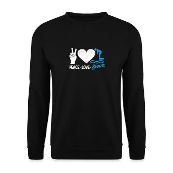 Équipe Drôle De Natation Amoureux Nageur Instructeur - Sweat-shirt Unisexe - noir - Devant - Alina (178cm) & Michal (187cm)