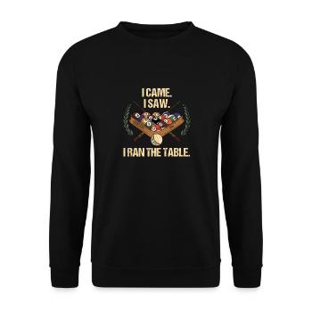 Snooker Pool Billiards - Unisex Sweatshirt - black - Front - Alina (178cm) & Michal (187cm)