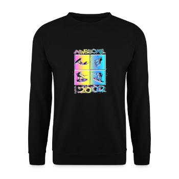 Awesome since 2002. Wakeboard Lifestyle - Unisex Sweatshirt - black - Front - Alina (178cm) & Michal (187cm)