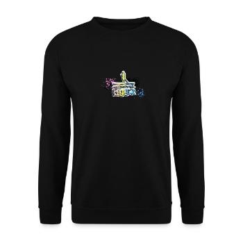 Awesome since 1992, SUP, Paddleboard, Graffiti, - Unisex Sweatshirt - black - Front - Alina (178cm) & Michal (187cm)