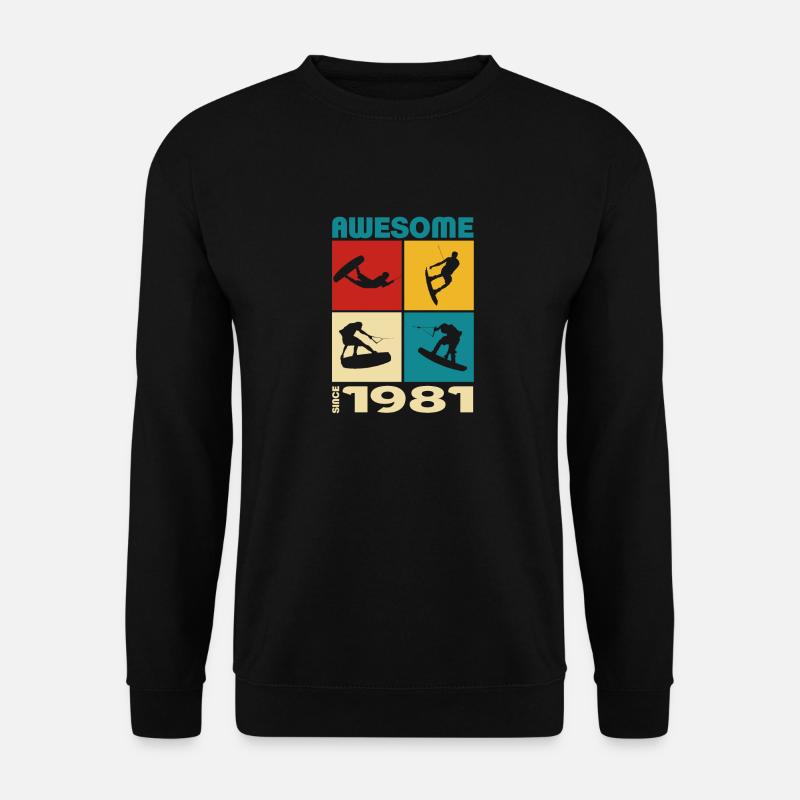 Awesome since 1981. Wakeboard Lifestyle - Unisex Sweatshirt - black