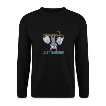 Halloween mignonne chauve-souris traîne animal - Sweat-shirt Unisexe - noir - Devant - Alina (178cm) & Michal (187cm)