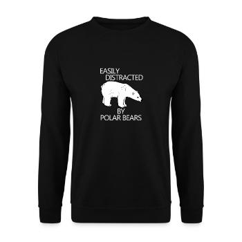 Distrait par l'expédition dans la nature arctique - Sweat-shirt Unisexe - noir - Devant - Alina (178cm) & Michal (187cm)