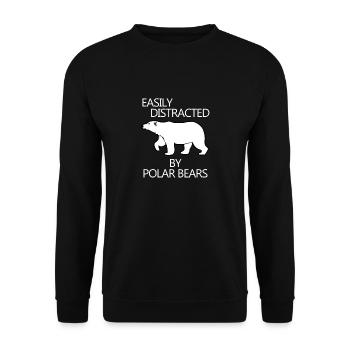 Wild Animal Nette Eisbären Arktis - Unisex Pullover - Schwarz - Vorne - Alina (178cm) & Michal (187cm)