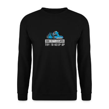 Go-Kart Go Karting Go-Karting Go-Kart Racing - Unisex Sweatshirt - black - Front - Alina (178cm) & Michal (187cm)