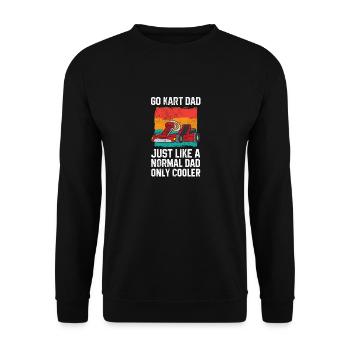 Go Kart Rennen Kart Fahren Rennfahrer Geschenk - Unisex Pullover - Schwarz - Vorne - Alina (178cm) & Michal (187cm)