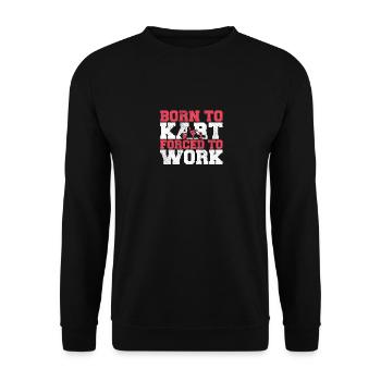Go Kart Rennen Kart Fahren Rennfahrer Geschenk - Unisex Pullover - Schwarz - Vorne - Alina (178cm) & Michal (187cm)