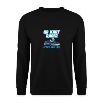 Go-Kart Go Kart Drive Go-Kart Racing - Unisex Sweatshirt - black - Front - Alina (178cm) & Michal (187cm)