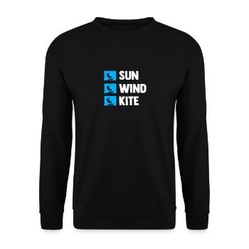 Kitesurfing Kitesurfing Kitesurfers - Unisex Sweatshirt - black - Front - Alina (178cm) & Michal (187cm)