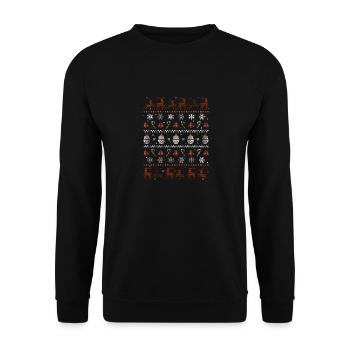 Christmas Outfit XMas Christmas Christmas X-Mas - Unisex Sweatshirt - black - Front - Alina (178cm) & Michal (187cm)