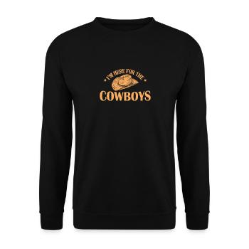 Je suis ici pour les Cowboys State of USA Texas - Sweat-shirt Unisexe - noir - Devant - Alina (178cm) & Michal (187cm)