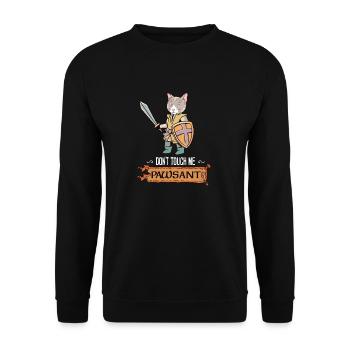 Festival de la Renaissance paysanne du chat ne me touche pas - Sweat-shirt Unisexe - noir - Devant - Alina (178cm) & Michal (187cm)