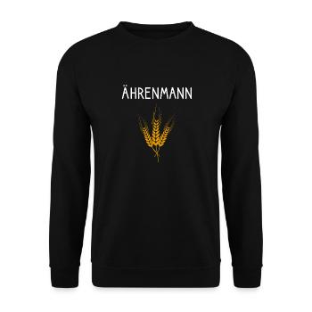 Ährenmann Lustiges Bauer Landwirt - Unisex Pullover - Schwarz - Vorne - Alina (178cm) & Michal (187cm)