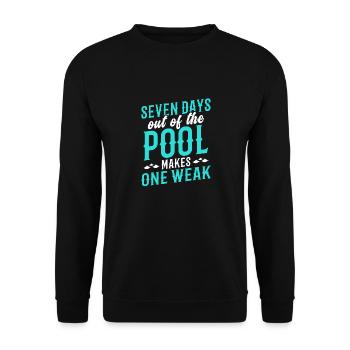 Nageur sept jours hors de la piscine rend un faible - Sweat-shirt Unisexe - noir - Devant - Alina (178cm) & Michal (187cm)