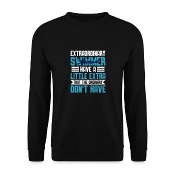 Équipe de natation nageuse - Sweat-shirt Unisexe - noir - Devant - Alina (178cm) & Michal (187cm)
