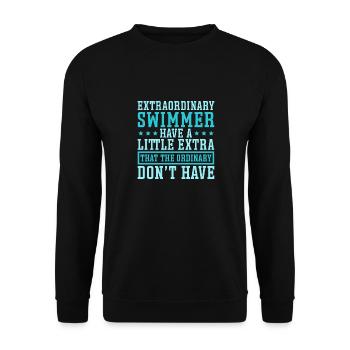 Équipe de natation nageuse - Sweat-shirt Unisexe - noir - Devant - Alina (178cm) & Michal (187cm)
