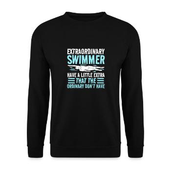 Équipe de natation nageuse - Sweat-shirt Unisexe - noir - Devant - Alina (178cm) & Michal (187cm)
