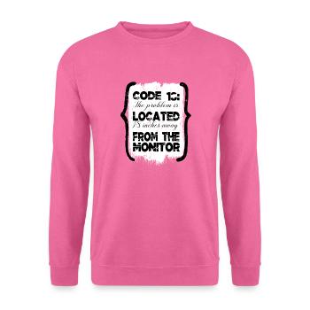 encrypt equestrian hacking computer codes fun - Unisex Pullover - Pink - Vorne