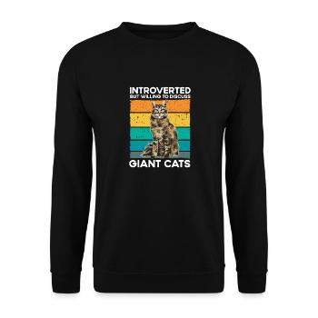 Maine Coon Chat - Sweat-shirt Unisexe - noir - Devant - Alina (178cm) & Michal (187cm)