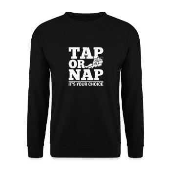 BJJ Brazilian Jiu-Jitsu - Unisex Sweatshirt - black - Front - Alina (178cm) & Michal (187cm)