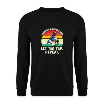 BJJ Brazilian Jiu-Jitsu - Unisex Sweatshirt - black - Front - Alina (178cm) & Michal (187cm)