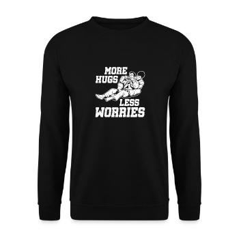 BJJ Brazilian Jiu-Jitsu - Unisex Sweatshirt - black - Front - Alina (178cm) & Michal (187cm)