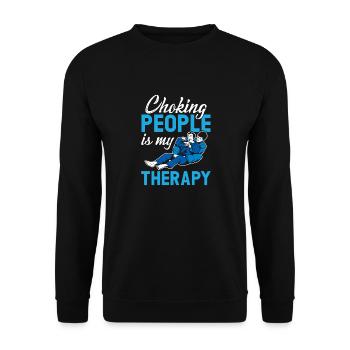BJJ Brazilian Jiu-Jitsu - Unisex Sweatshirt - black - Front - Alina (178cm) & Michal (187cm)
