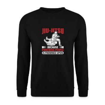 BJJ Brazilian Jiu-Jitsu - Unisex Sweatshirt - black - Front - Alina (178cm) & Michal (187cm)