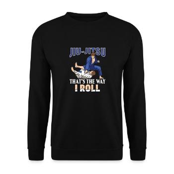 BJJ Brazilian Jiu-Jitsu - Unisex Sweatshirt - black - Front - Alina (178cm) & Michal (187cm)