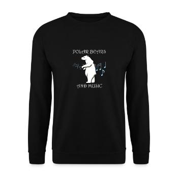 Polar Bears Musiknotenschlüssel Arctic - Unisex Pullover - Schwarz - Vorne - Alina (178cm) & Michal (187cm)