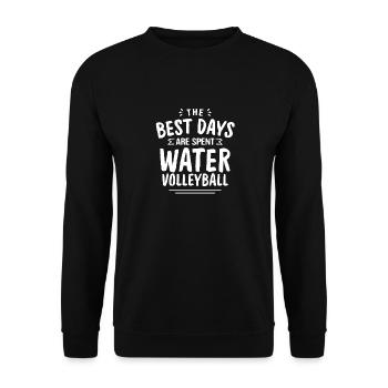 Les meilleurs jours sont passés Water Volleyball Été - Sweat-shirt Unisexe - noir - Devant - Alina (178cm) & Michal (187cm)