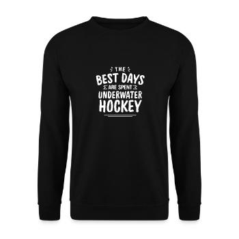 The Best Days Are Spent Underwater Hockey Summer - Unisex Sweatshirt - black - Front - Alina (178cm) & Michal (187cm)