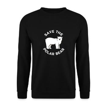 Rette Eisbären Nette Wildtiere Wildnis - Unisex Pullover - Schwarz - Vorne - Alina (178cm) & Michal (187cm)