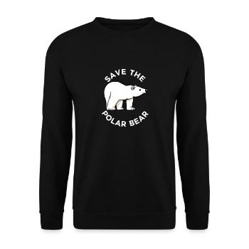 Rette Eisbären Nette Tierwelt Natur - Unisex Pullover - Schwarz - Vorne - Alina (178cm) & Michal (187cm)
