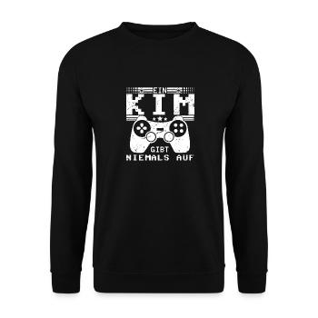 Kim Gaming Konsole PC Gamer Geschenk - Unisex Pullover - Schwarz - Vorne - Alina (178cm) & Michal (187cm)