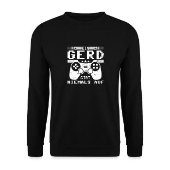 Gerd Gaming Konsole PC Gamer Geschenk - Unisex Pullover - Schwarz - Vorne - Alina (178cm) & Michal (187cm)