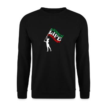 Women Life Freedom - Cute Iranian Women - Unisex Sweatshirt - black - Front - Alina (178cm) & Michal (187cm)