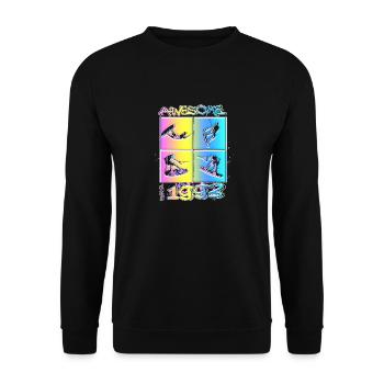 Génial depuis 1993. Style de vie de wakeboard - Sweat-shirt Unisexe - noir - Devant - Alina (178cm) & Michal (187cm)