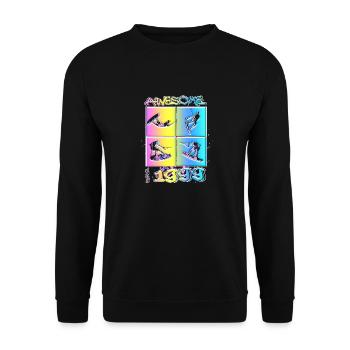 Awesome since 1999. Wakeboard Lifestyle - Unisex Pullover - Schwarz - Vorne - Alina (178cm) & Michal (187cm)