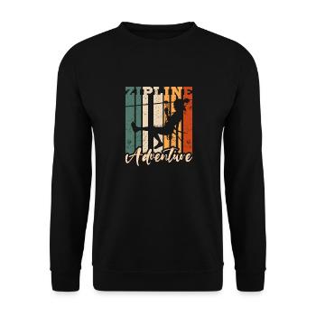 Aventure en tyrolienne - Sweat-shirt Unisexe - noir - Devant - Alina (178cm) & Michal (187cm)