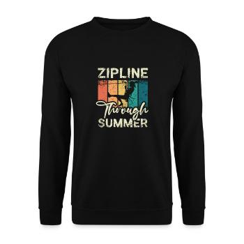 Tyrolienne tout au long de l’été - Sweat-shirt Unisexe - noir - Devant - Alina (178cm) & Michal (187cm)