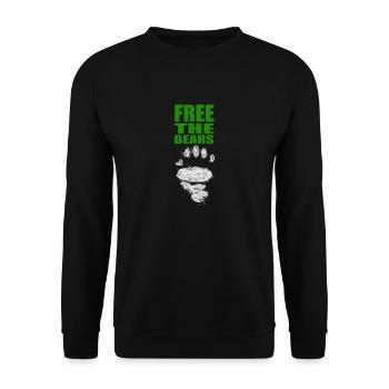 Free the Bears Panda Save Nature Wild Zoo Quote - Unisex Sweatshirt - black - Front - Alina (178cm) & Michal (187cm)