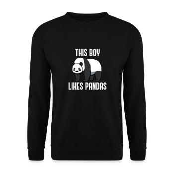 Australischer Pandabär niedliches Wildtier - Unisex Pullover - Schwarz - Vorne - Alina (178cm) & Michal (187cm)