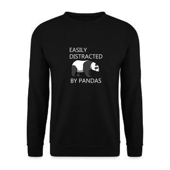 Distrait par les jolis pandas Wilderness Australia - Sweat-shirt Unisexe - noir - Devant - Alina (178cm) & Michal (187cm)