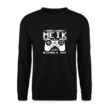 Meik Gaming Konsole PC Gamer Geschenk - Unisex Pullover - Schwarz - Vorne - Alina (178cm) & Michal (187cm)