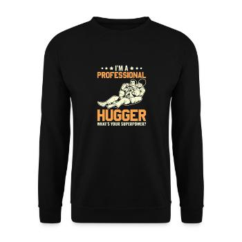 BJJ Brazilian Jiu-Jitsu - Unisex Sweatshirt - black - Front - Alina (178cm) & Michal (187cm)