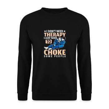 BJJ Jiu-Jitsu Brésilien - Sweat-shirt Unisexe - noir - Devant - Alina (178cm) & Michal (187cm)