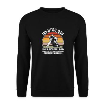 BJJ Brazilian Jiu-Jitsu - Unisex Sweatshirt - black - Front - Alina (178cm) & Michal (187cm)