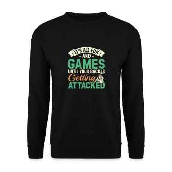 BJJ Brazilian Jiu-Jitsu - Unisex Sweatshirt - black - Front - Alina (178cm) & Michal (187cm)