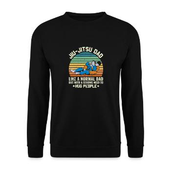 BJJ Brazilian Jiu-Jitsu - Unisex Sweatshirt - black - Front - Alina (178cm) & Michal (187cm)
